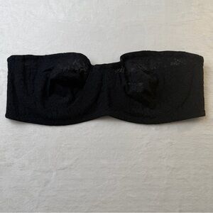 Wacoal 38C Strapless Lace Bra Black Convertible Support Underwire Lingerie